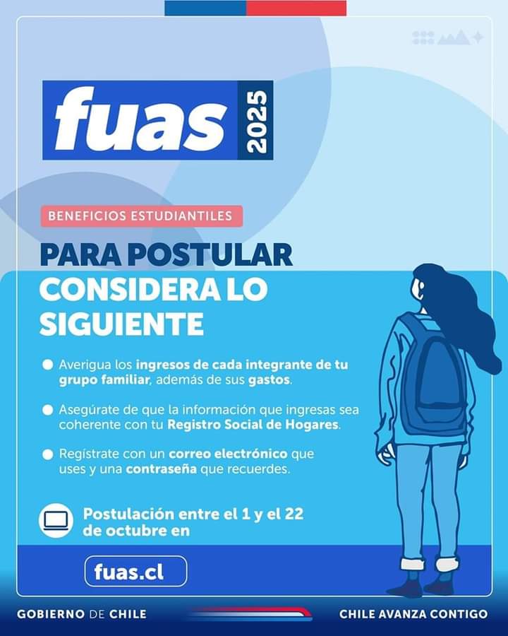 POSTULACIÓN  A BENEFICIOS ESTUDIANTILES EN  FUAS 2025 (Formulario Único de Acreditación Socioeconómica) 